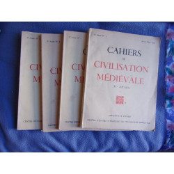 Cahiers de civilisation médiévale 2 ème année n° 1 à 4