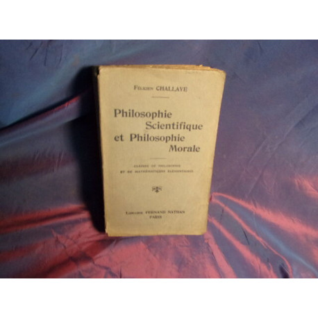 Philosophie scientifique et philosophie morale