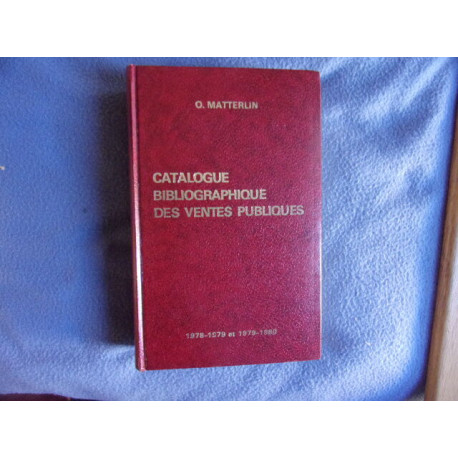 Catalogue bibliographique des ventes publiques 1978-79 et 1979-80
