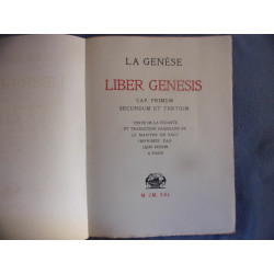 La genèse Liber Genesis