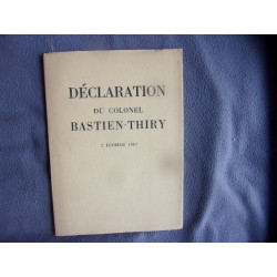 Déclaration du colonel Bastien-Thiry 2 Février 1963