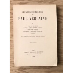 Œuvres posthumes de Paul Verlaine tome 1