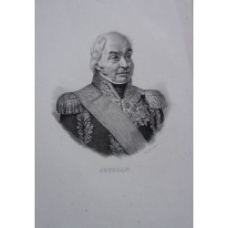 LITHOGRAPHIE de DELPECH 1848 MARECHAL D' EMPIRE JOURDAN Né A LIMOGES