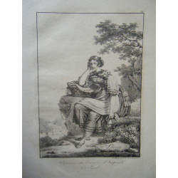 LITHO DE LECOMTE 1817 PAYSANNE INSBRUCK TYROL AUTRICHE