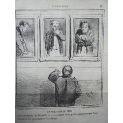 LITHOGRAPHIE DE CHAM 19è EXPOSITION DE 1869 LES DEPUTES