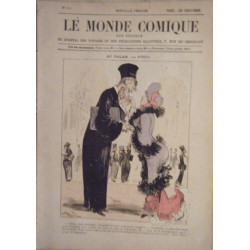 LE MONDE COMIQUE N° 111 VERS 1880 GRAVURE EN COULEUR DE ROBIDA...