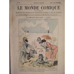 LE MONDE COMIQUE N° 92 VERS 1880 GRAVURE COULEUR DE ROBIDA LA...