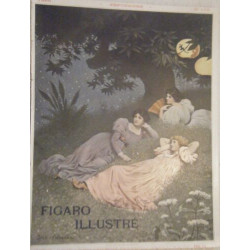 PLANCHE COULEUR TABLEAU WAGREZ FIGARO ILLUSTRE 1898 TROIS FEMMES...