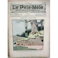 REVUE PELE MELE N°2 13 FEVRIER 1901 COUVERTURE FERMETURE CHASSE...