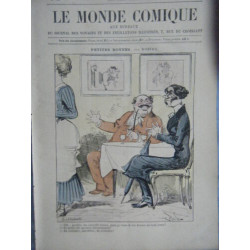 LE MONDE COMIQUE N° 78 VERS 1880 GRAVURE EN COULEUR DE ROBIDA...