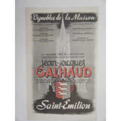 COMPOSITION 20ème PUBLICITE SAINT EMILION JEAN JACQUES GALHAUD