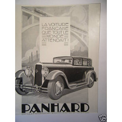 PUBLICITE AUTO PANHARD 20ème siècle