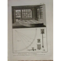 GRAVURE 18ème D' EPOQUE 1778 ASTRONOMIE INSTRUMENTS QUART DE...