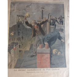 GRAVURE SUR BOIS 1899 TIREE PETIT JOURNAL DERNIER RAVITAILLEMENT DU...