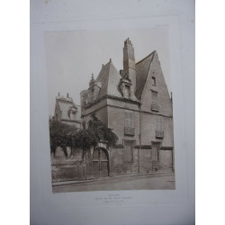 Planche vers 1880 TOURS HOTEL DIT DE JEAN GALLAND PLACE FOIRE LE ROI