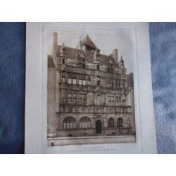 Planche 1910 PARAY LE MONIAL HOTEL DE VILLE ANCIENNE MAISON DE...