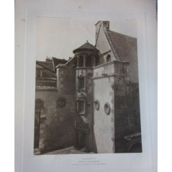 Planche 1910 BOURGES HOTEL LALLEMANT ESCALIER DU CORPS DE LOGIS...