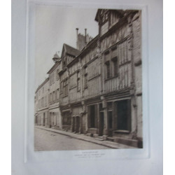 Planche 1910 GALLARDON MAISON DE LA GRANDE RUE HOTELS ET MAISONS XV...